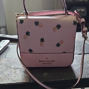 Kate Spade Pink Crossbody Bag with Pineapple Print